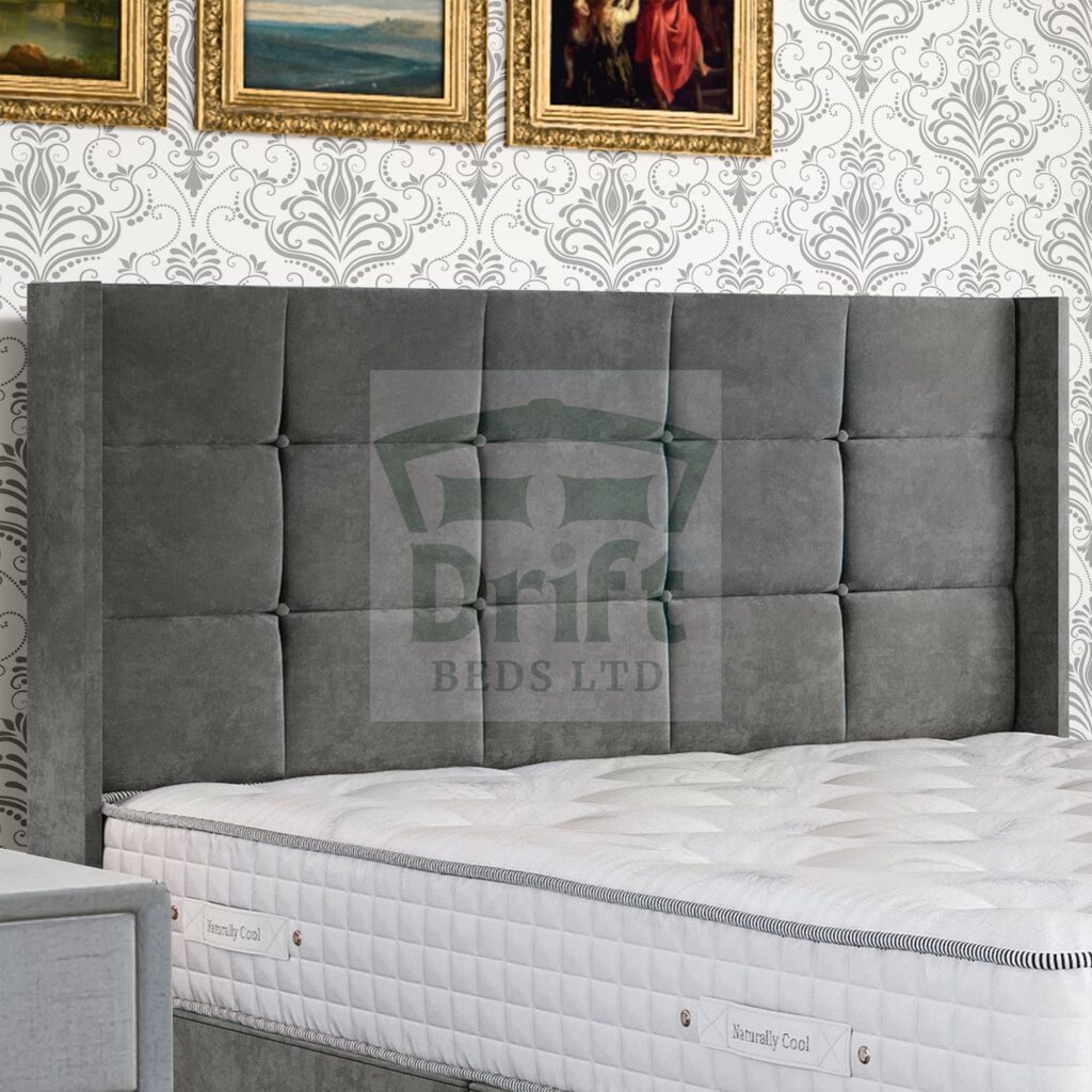 Royal Wing Divan Bed with Luxury Cube Pattern - Image 5