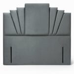 Elegant Ancona Headboard Upholstered with Geometric Fan Detailing