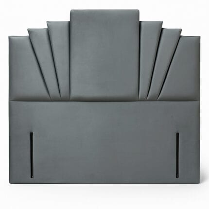 Elegant Ancona Headboard Upholstered with Geometric Fan Detailing