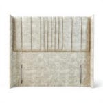 Elegant Upholstered Rome Wing Headboard with Vertical Panels