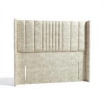 Elegant Upholstered Rome Wing Headboard with Vertical Panels - Image 2