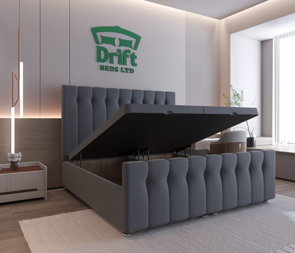 Sparrow Ottoman End lift Bed Open Image Sparrow Ottoman Bed Frame with Storage - Image 1