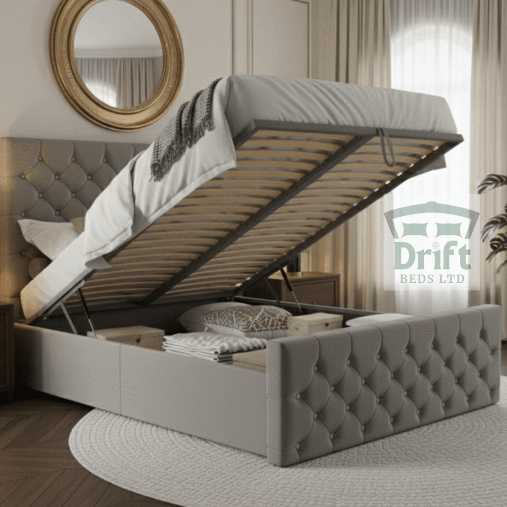 Chesterfield Luxury Ottoman Bed Uplift Storage - Image 2