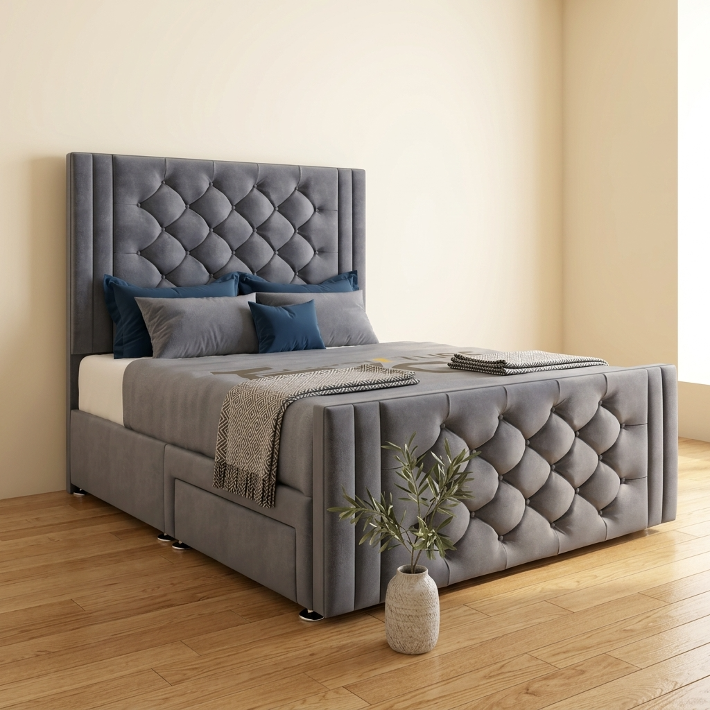 Paris bed with deep-buttoned Chesterfield headboard – Drift Beds